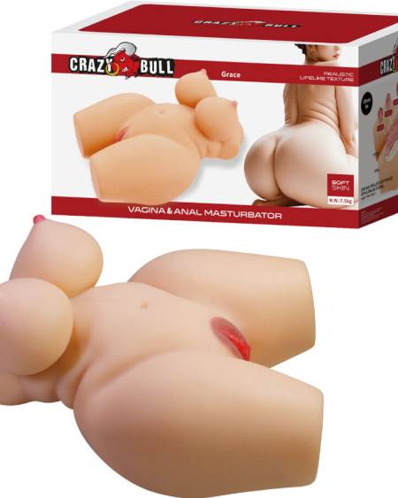CRAZY BULL - GRACE REALISTIC FEMALE TORSO VAGINA AND ANAL 7.5 KG