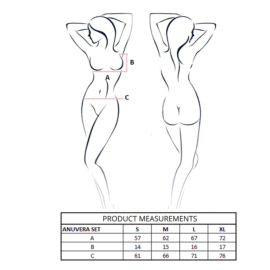 PASSION - ANUVERA BRA + THONG SET WHITE S/M - Imagem de 4
