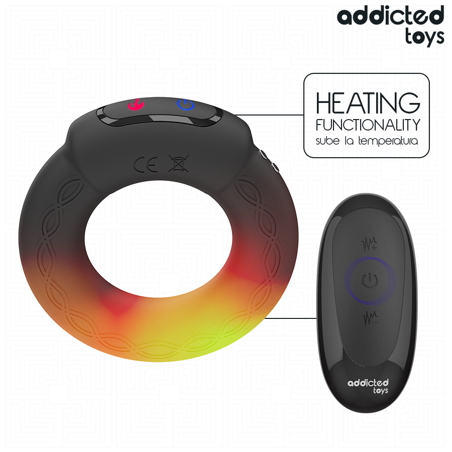 ADDICTED TOYS - HEATING EFFECT VIBRATING COCK RING REMOTE CONTROL - Imagem de 2