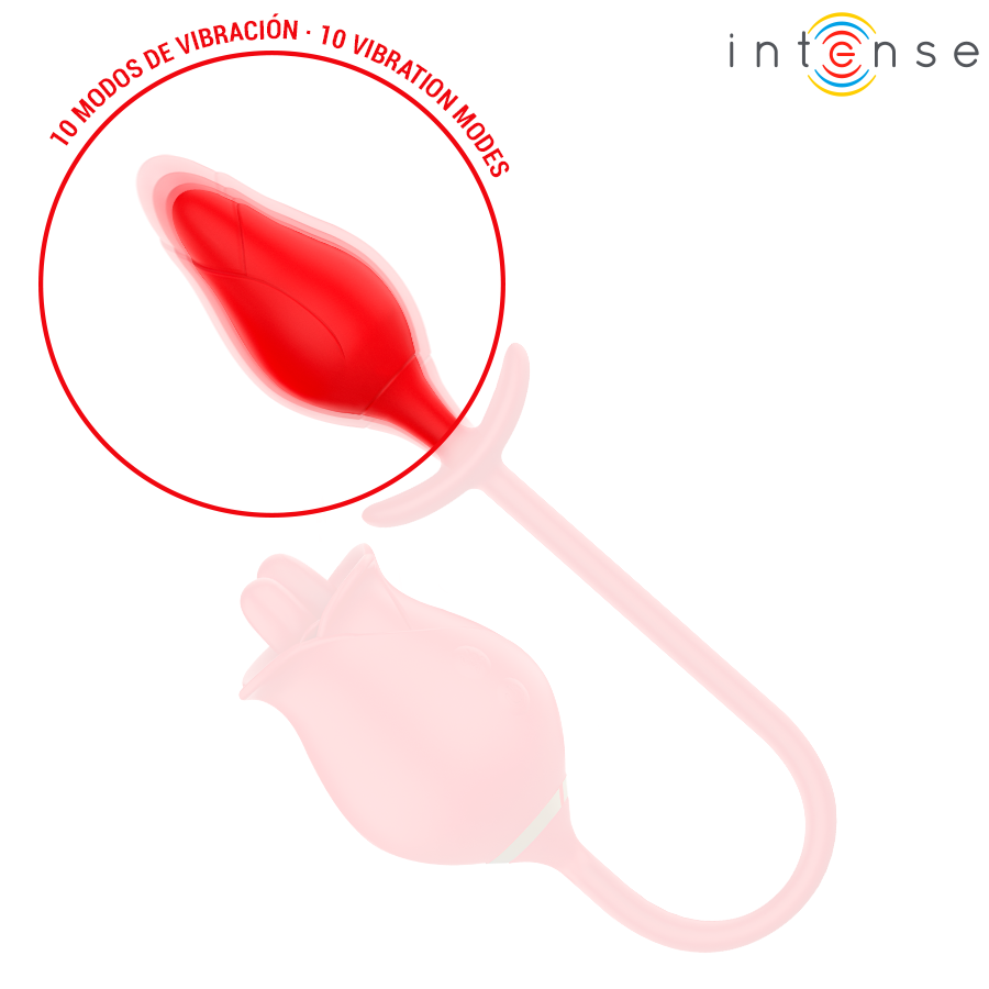INTENSE - MELANIE DOUBLE CLITORIS STIMULATOR WITH ZIGZAG TONGUE - Imagem de 5