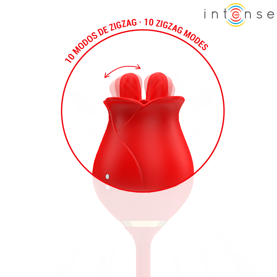 INTENSE - MELANIE DOUBLE CLITORIS STIMULATOR WITH ZIGZAG TONGUE - Imagem de 3