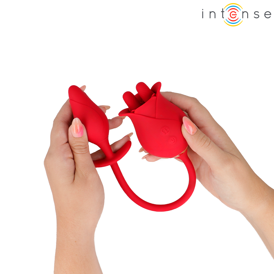 INTENSE - MELANIE DOUBLE CLITORIS STIMULATOR WITH ZIGZAG TONGUE - Imagem de 2