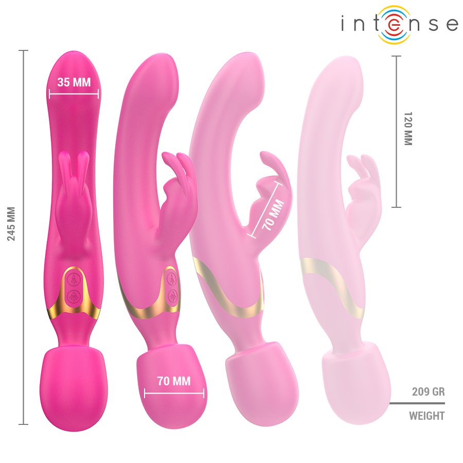 INTENSE - WINONA DOUBLE VIBRATOR RABBIT WAND - Imagem de 5