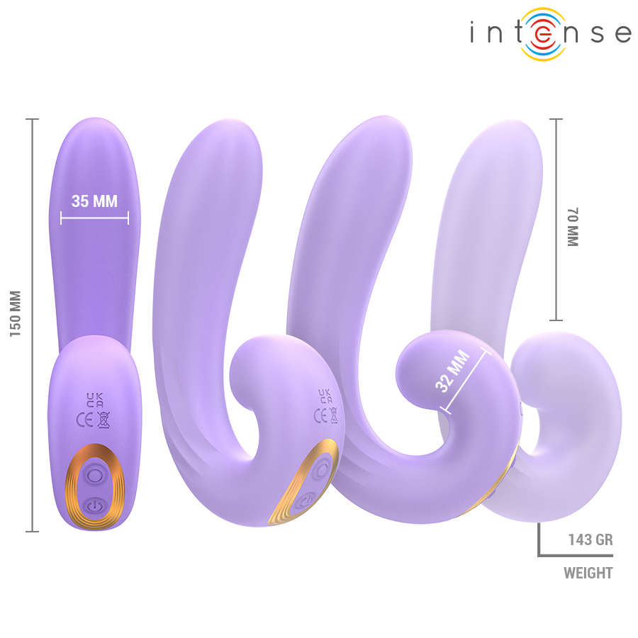 INTENSE - MERYL DOUBLE VIBRATION CLITORIS STIMULATOR - Imagem de 5