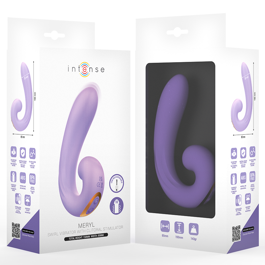 INTENSE - MERYL DOUBLE VIBRATION CLITORIS STIMULATOR - Imagem de 3