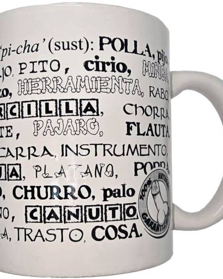 DIABLO PICANTE - WHITE MUG WITH PENIS SYNONYMS 370 ML