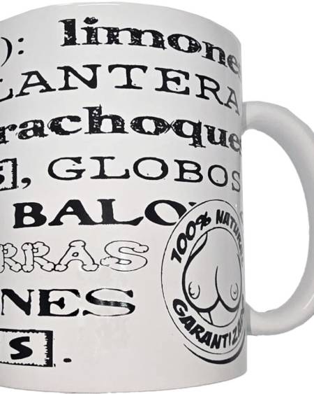 DIABLO PICANTE - WHITE MUG WITH BOOB SYNONYMS 370 ML