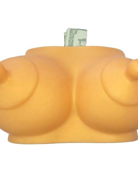 DIABLO PICANTE - PIGGY BANK IN THE SHAPE OF BOOBS GOLDEN TONE