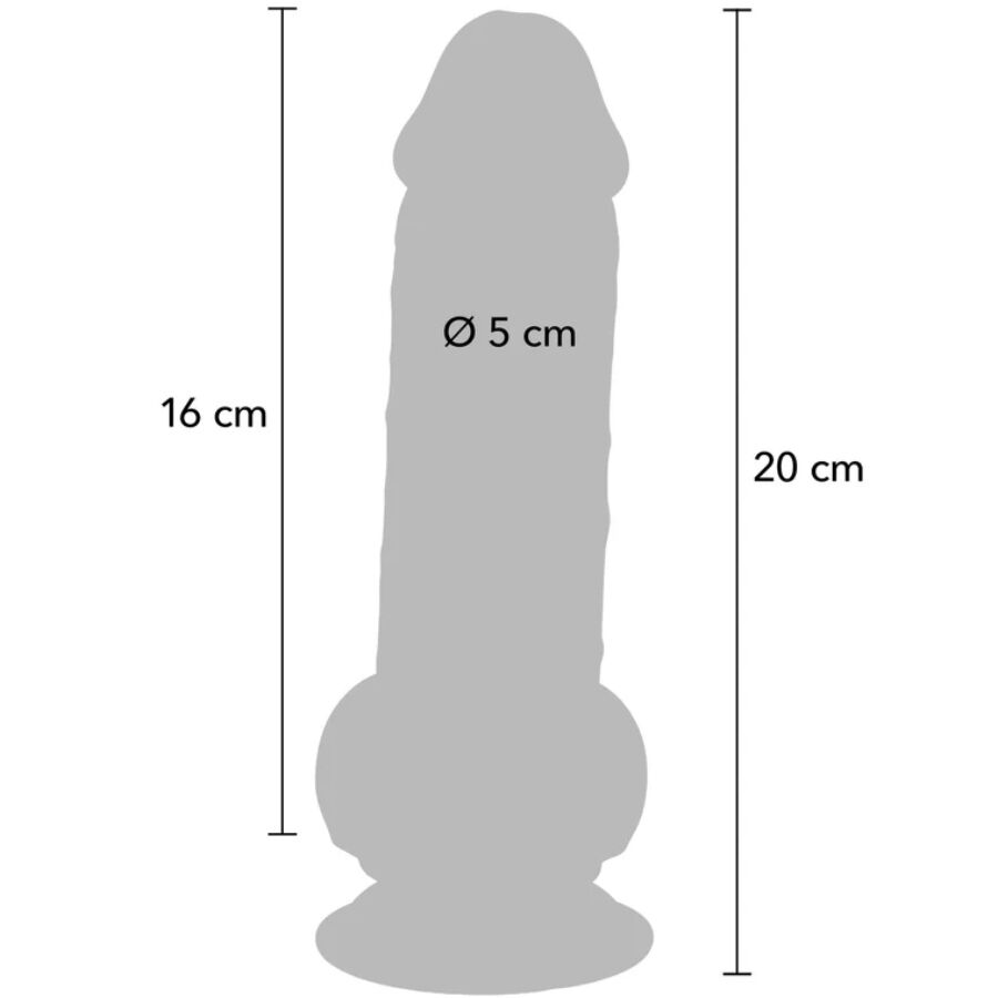 GET REAL - DELUXE REALISTIC PENIS WITH TESTICLES EXTRA THICK 20 CM - Imagem de 4