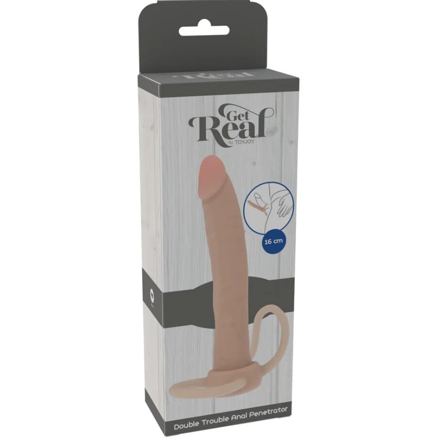 GET REAL - DOUBLE TROUBLE SILICONE ANAL PENETRATOR 16 CM - Imagem de 4