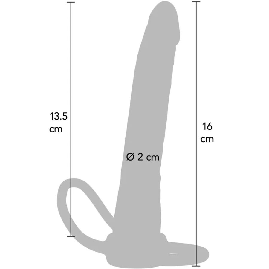 GET REAL - DOUBLE TROUBLE SILICONE ANAL PENETRATOR 16 CM - Imagem de 3