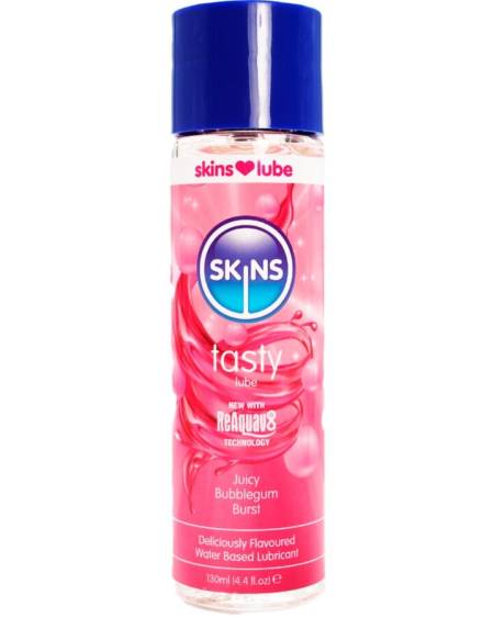 SKINS - TASTY WATER-BASED LUBRICANT BUBBLEGUM 130 ML