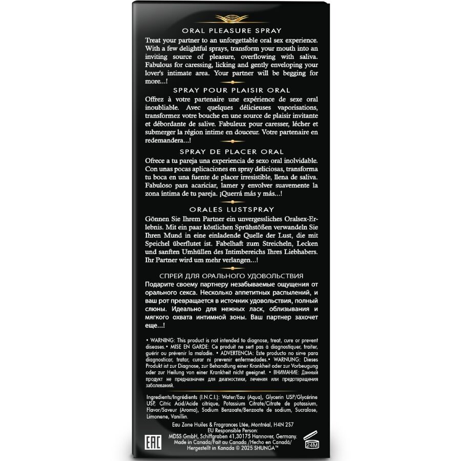 SHUNGA - WAVES PLEASURE SPRAY ORAL SEDUCTIVE WATERMELON 20 ML - Imagem de 4