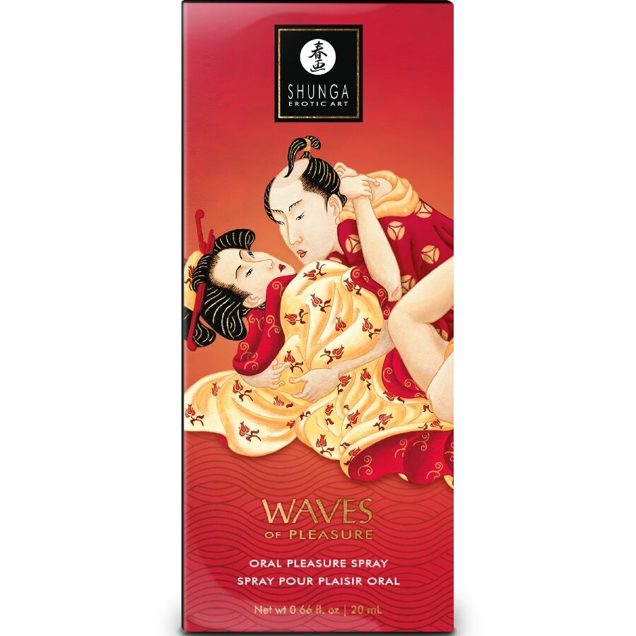 SHUNGA - WAVES PLEASURE SPRAY ORAL SEDUCTIVE STRAWBERRY 20 ML - Imagem de 3