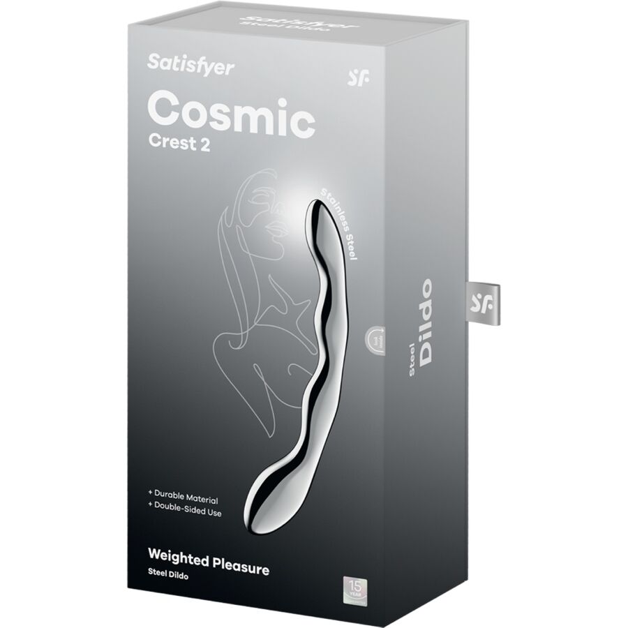 SATISFYER - COSMIC CREST 2 STAINLESS STEEL DOUBLE-ENDED DILDO - Imagem de 5
