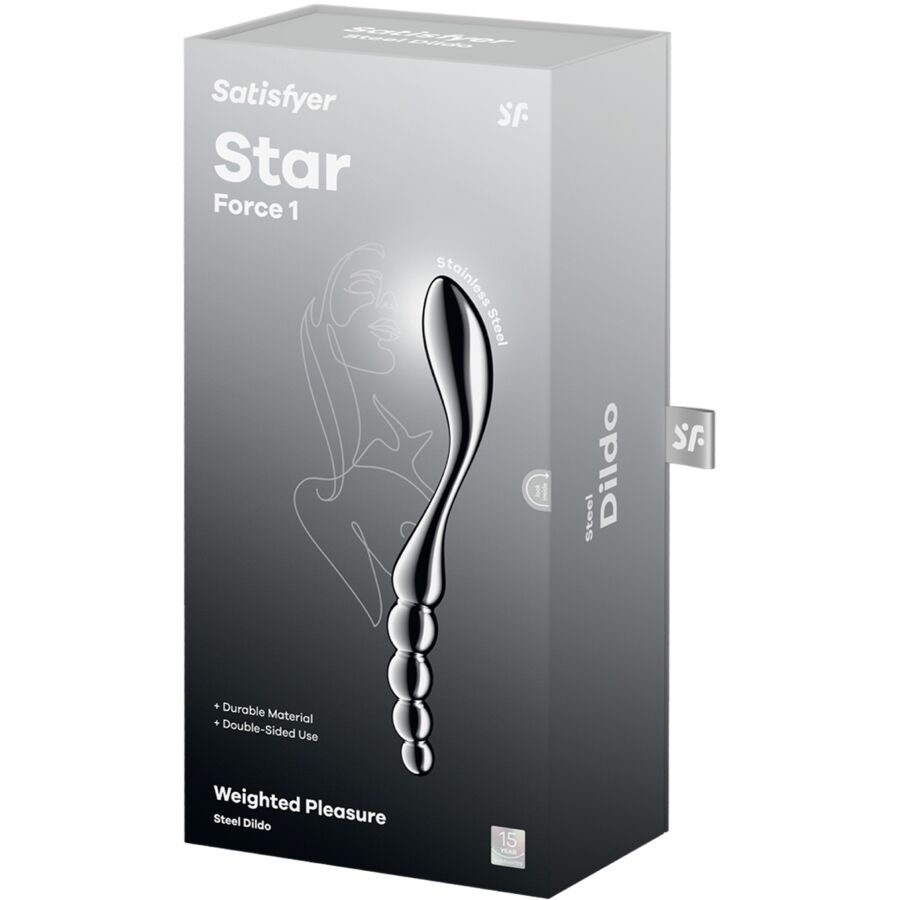 SATISFYER - STAR FORCE 1 STAINLESS STEEL DOUBLE-ENDED DILDO - Imagem de 5