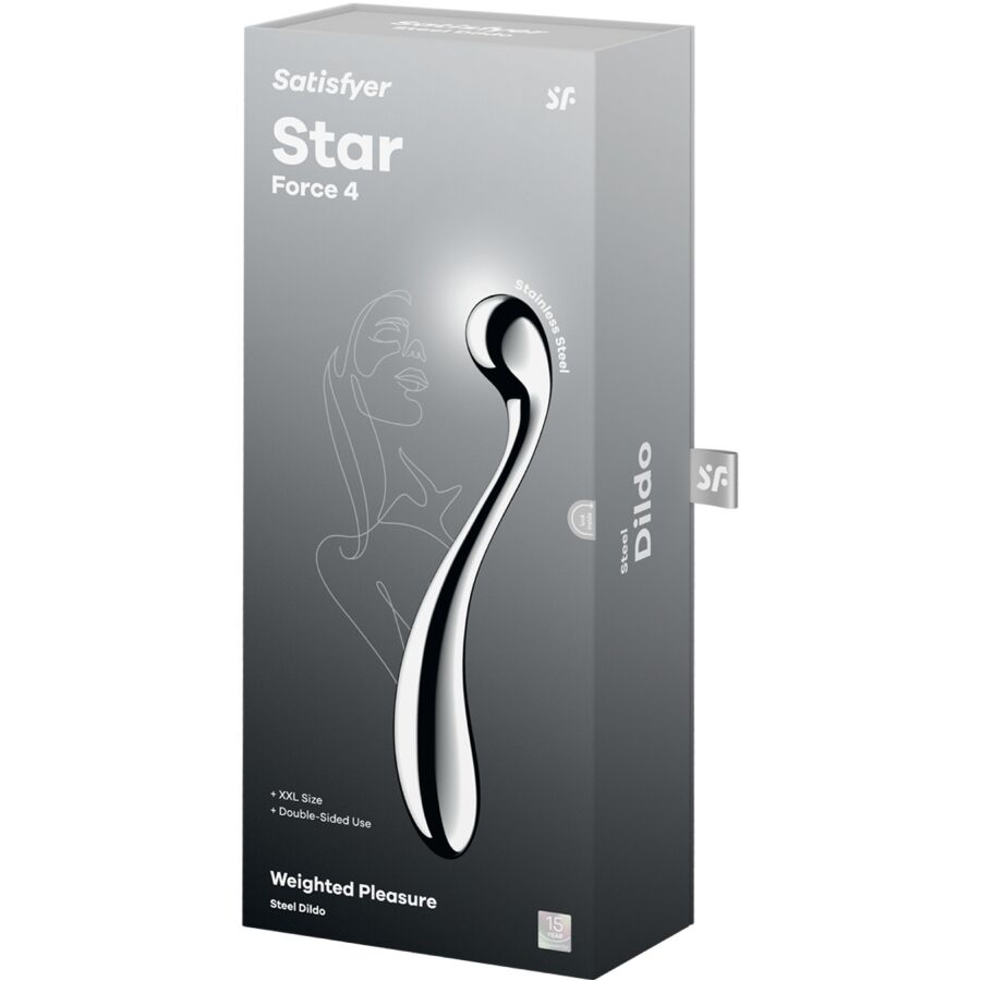 SATISFYER - STAR FORCE 4 STAINLESS STEEL DOUBLE-ENDED DILDO - Imagem de 5