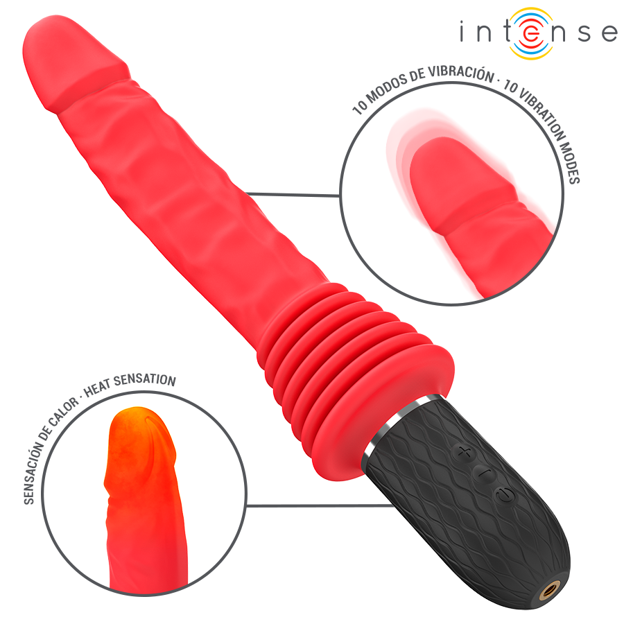INTENSE - CYNTHIA REMOTE CONTROL THRUSTING VIBRATOR WITH HEAT - Imagem de 2