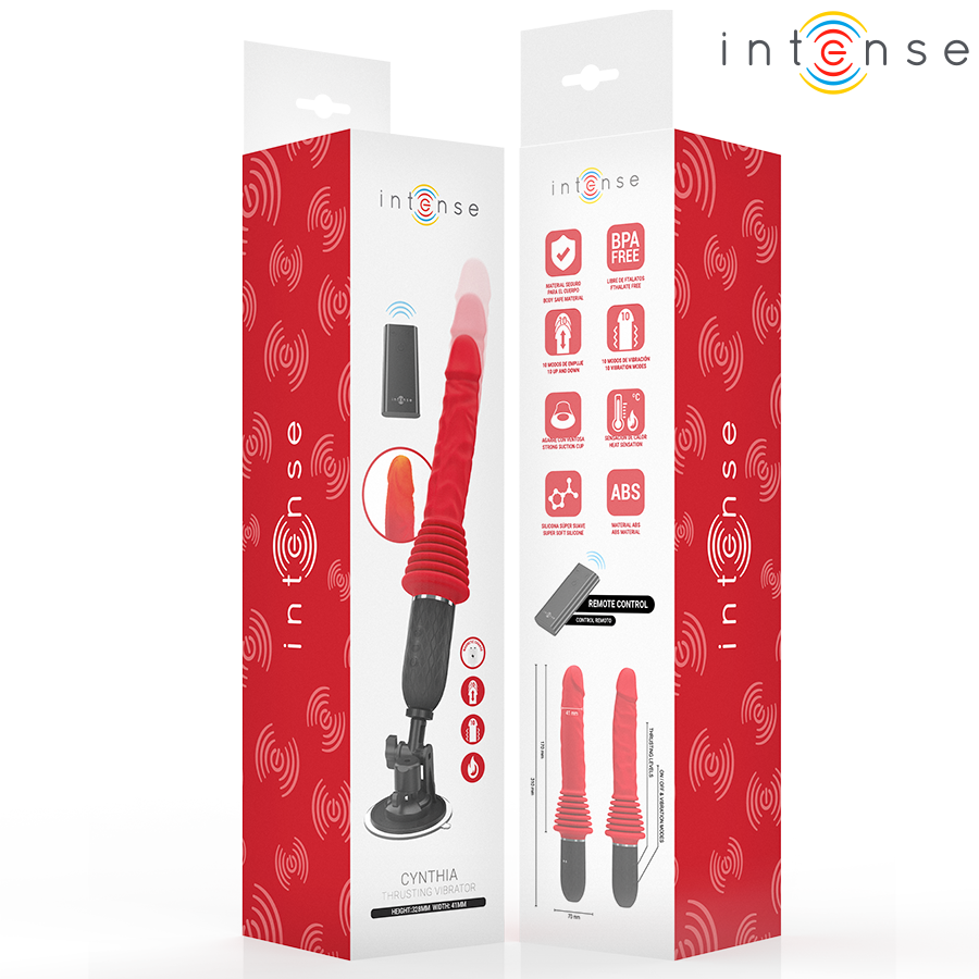 INTENSE - CYNTHIA REMOTE CONTROL THRUSTING VIBRATOR WITH HEAT - Imagem de 3