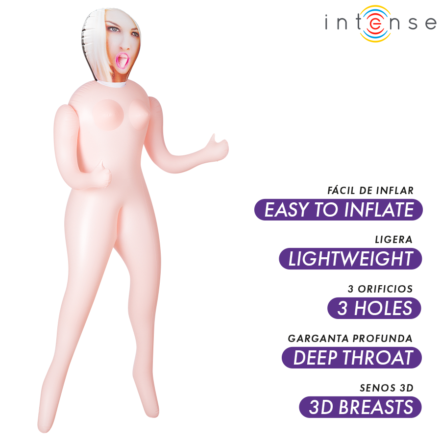 INTENSE DOLLS - IRINA INFLATABLE DOLL WITH THREE ORIFICES - Imagem de 2