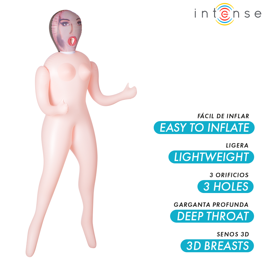 INTENSE DOLLS - MONIQUE INFLATABLE DOLL WITH THREE ORIFICES - Imagem de 2