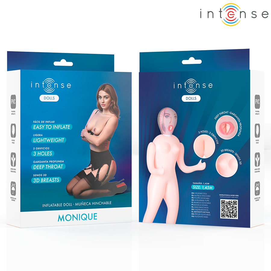 INTENSE DOLLS - MONIQUE INFLATABLE DOLL WITH THREE ORIFICES - Imagem de 4