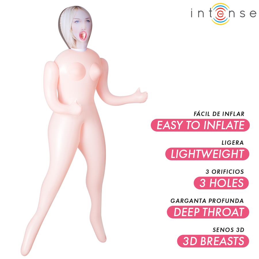 INTENSE DOLLS - INGRID INFLATABLE DOLL WITH THREE ORIFICES - Imagem de 2