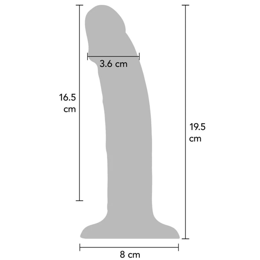 GET REAL - REALISTIC SILICONE VIBRATING DILDO CLEAR 19.5 CM - Imagem de 3