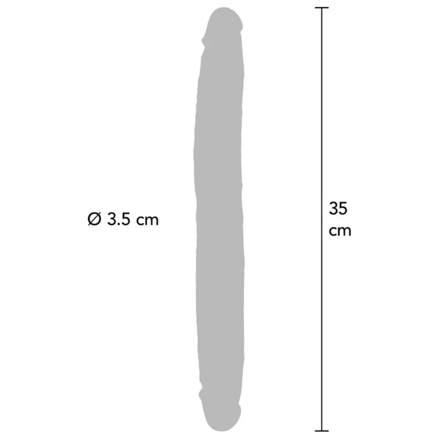 GET REAL - DOUBLE-ENDED SILICONE DILDO CARAMEL 35 CM - Imagem de 3