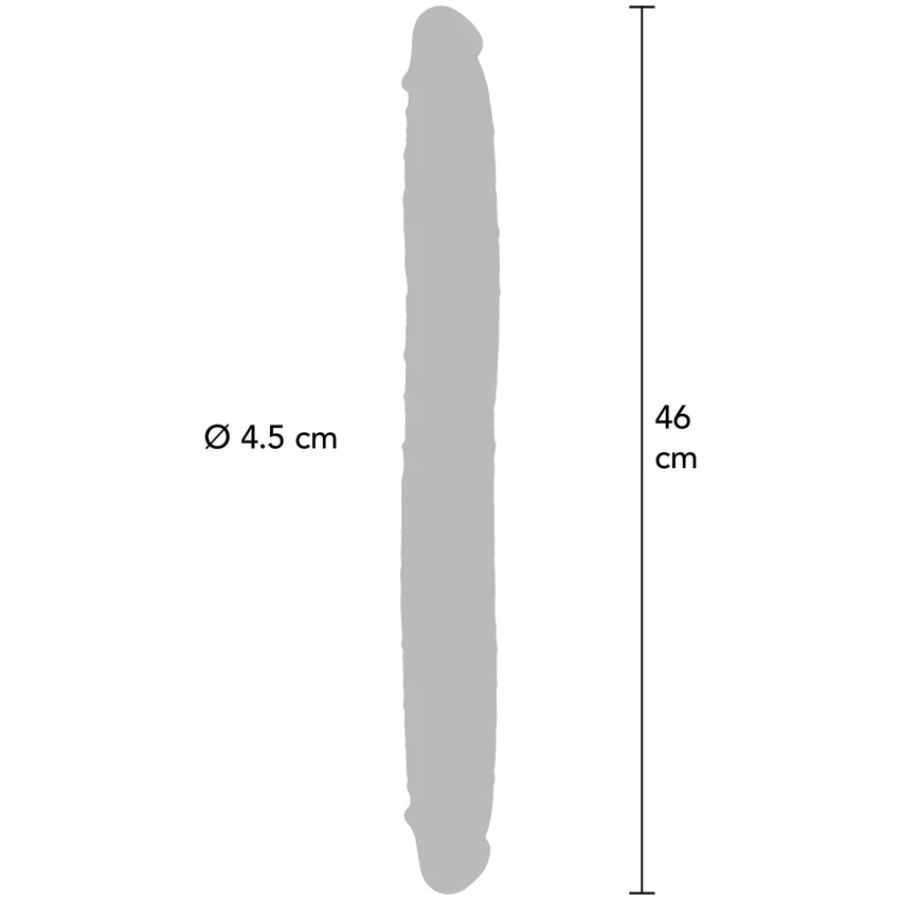 GET REAL - DOUBLE-ENDED SILICONE DILDO CARAMEL 46 CM - Imagem de 3