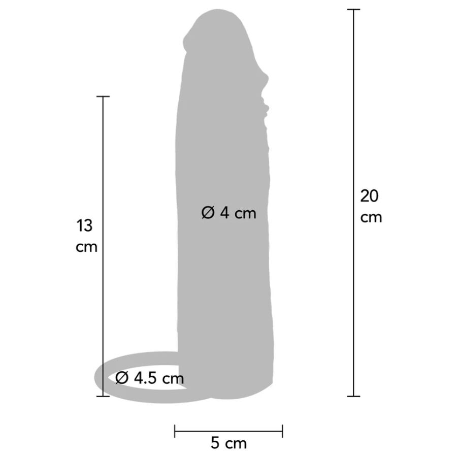 GET REAL - HYDRATED SKIN SILICONE VIBRATING PENIS SLEEVE CARAMEL 20 CM - Imagem de 4