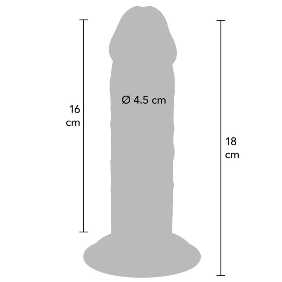 GET REAL - DELUXE THICK DOUBLE-DENSITY TPE DONG 18 CM - Imagem de 4