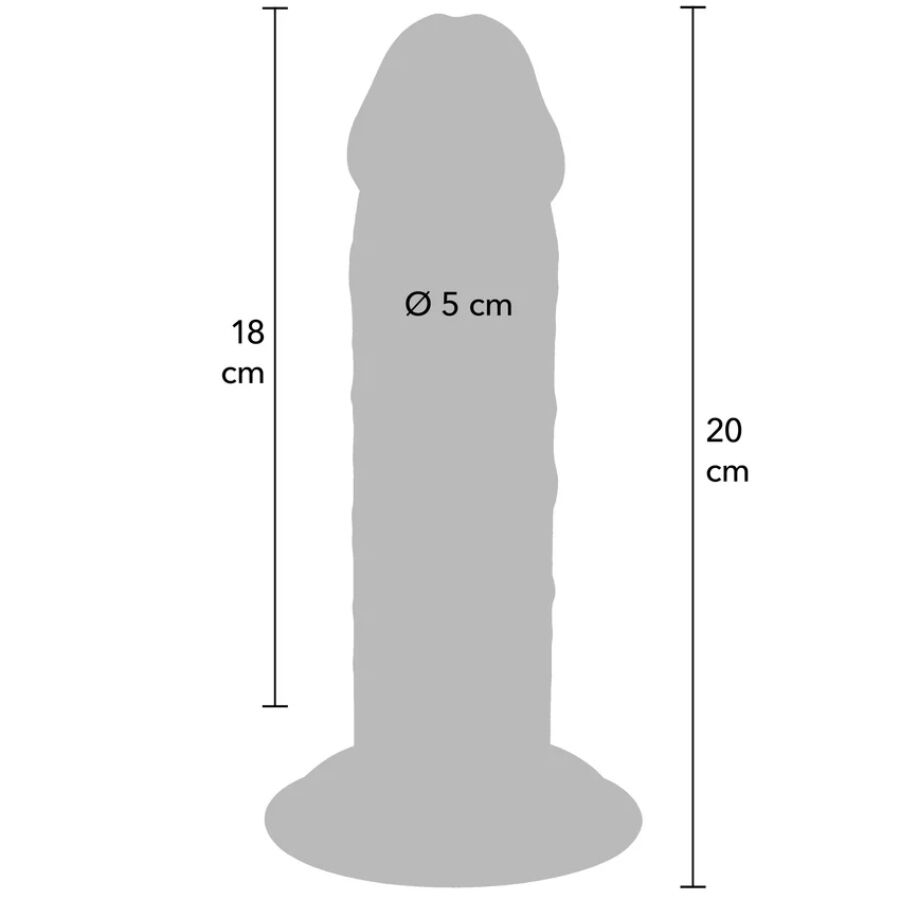 GET REAL - DELUXE THICK DOUBLE-DENSITY TPE DONG 20 CM - Imagem de 4