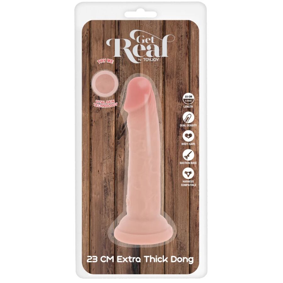 GET REAL - DELUXE THICK DOUBLE-DENSITY TPE DONG 23 CM - Imagem de 5