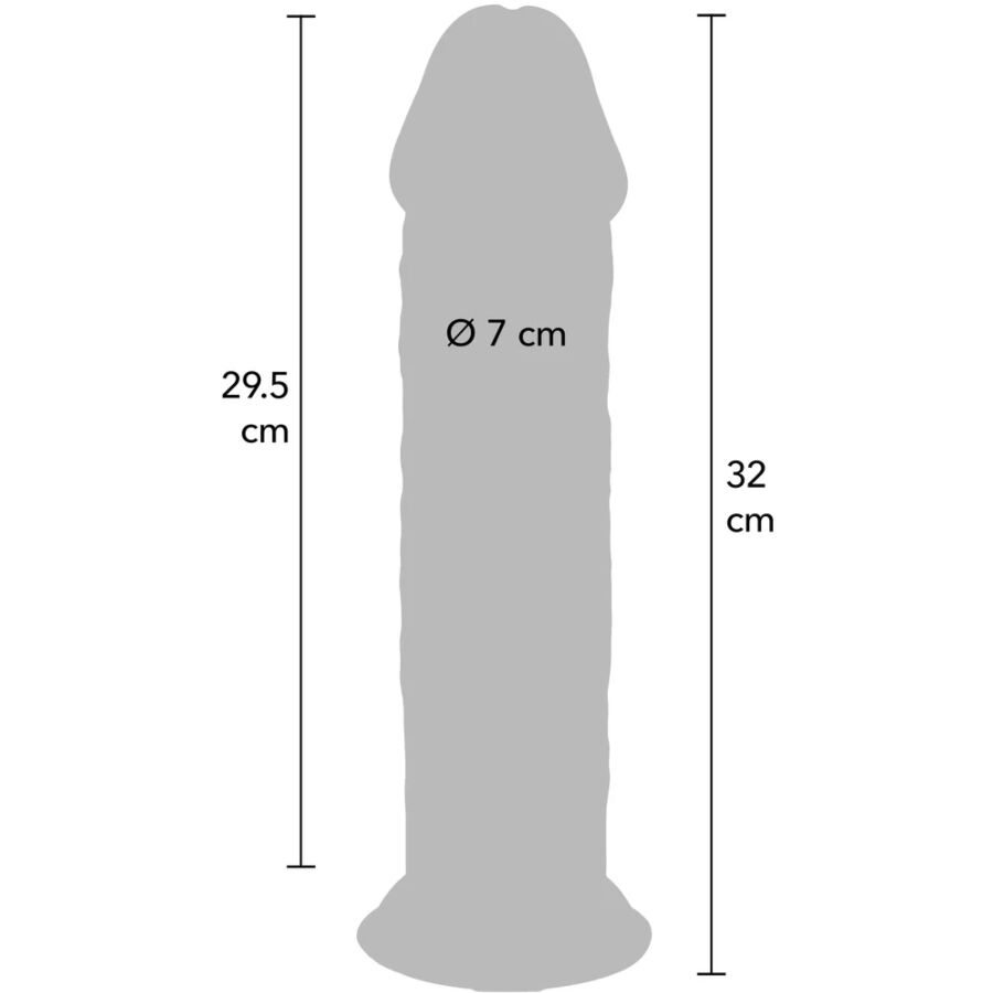 GET REAL - DELUXE THICK DOUBLE-DENSITY TPE DONG 32 CM - Imagem de 4