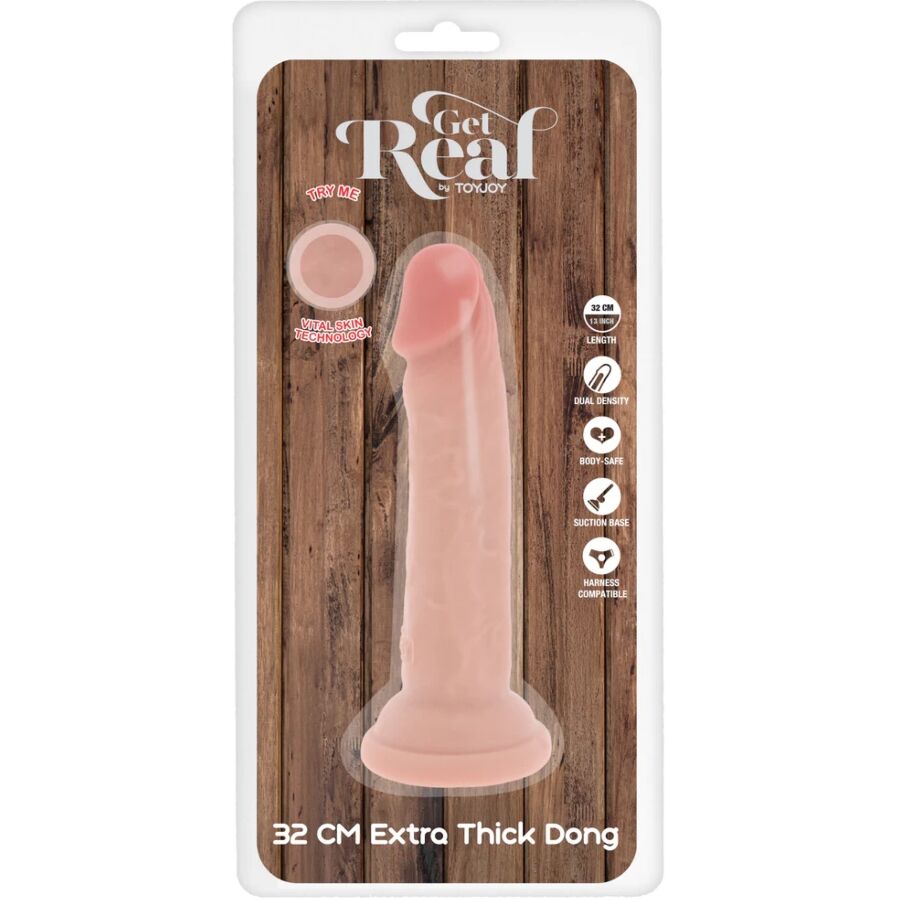 GET REAL - DELUXE THICK DOUBLE-DENSITY TPE DONG 32 CM - Imagem de 5