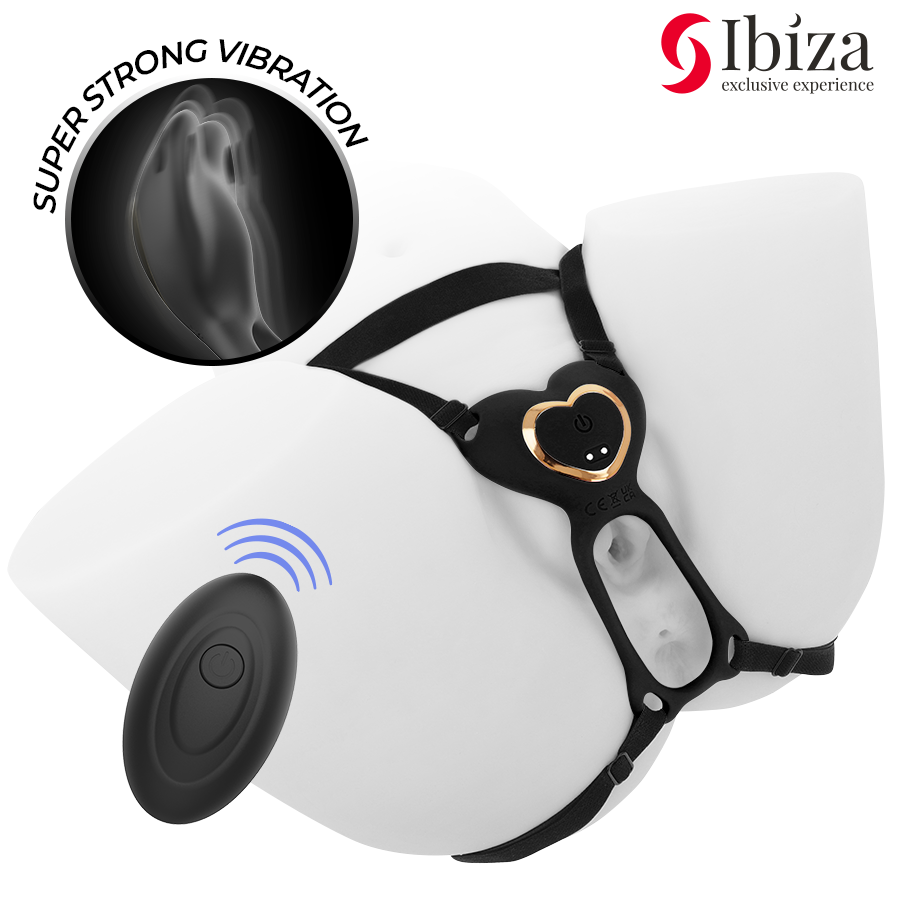 IBIZA - CALCINHA CORAÇÃO VIBRADOR PARA CASAL COM CONTROLE REMOTO - Imagem de 4