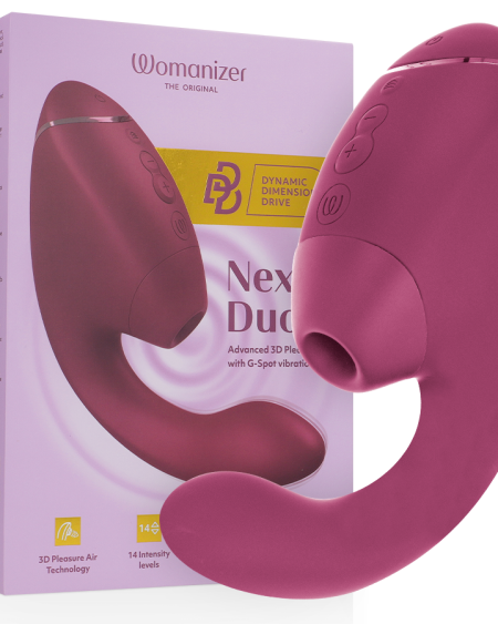 WOMANIZER - DUO NEXT DUAL CLITORAL  G-SPOT STIMULATOR DUSKY PINK
