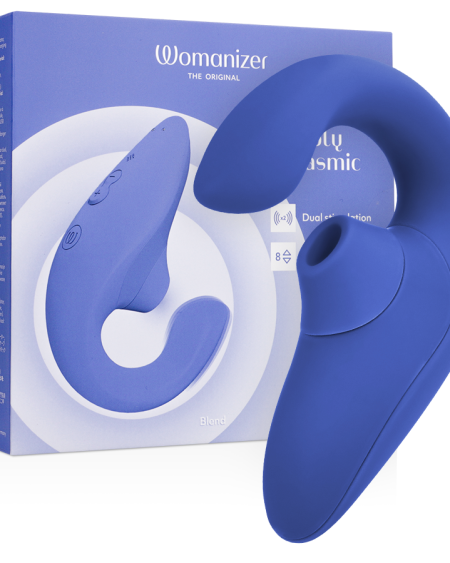 WOMANIZER - BLEND RABBIT VIBRATOR STIMULATOR VIBRANT BLUE