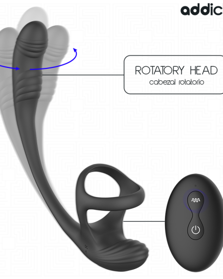 ADDICTED TOYS - ANAL PLUG WITH VIBRATION AND 360 WAVING AND TESTICLE STIMULATOR