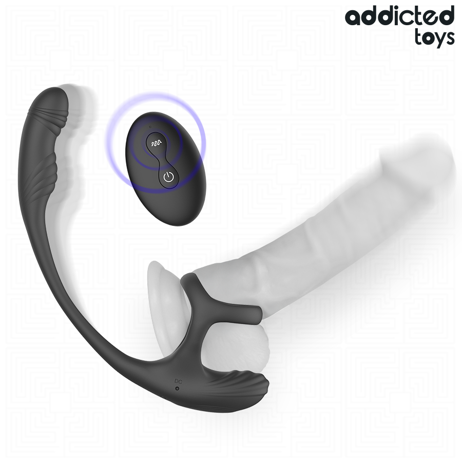 ADDICTED TOYS - ANAL PLUG WITH VIBRATION AND 360 WAVING AND TESTICLE STIMULATOR - Imagem de 2