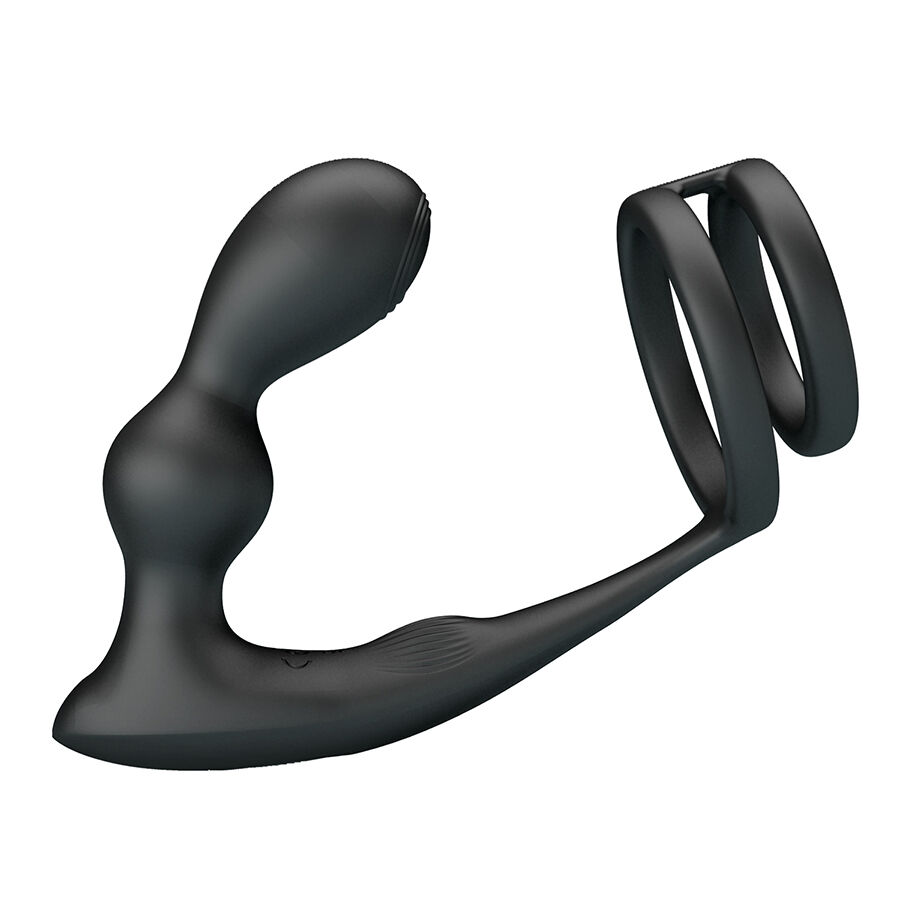 MR PLAY - VIBRATING ANAL PLUG WITH PENIS RING REMOTE CONTROL - Imagem de 4