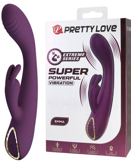 PRETTY LOVE - EMMA RABBIT PURPLE VIBRATOR WITH STIMULATOR