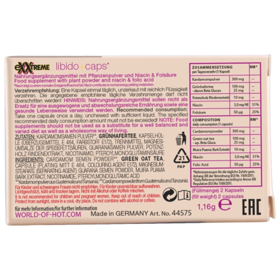 HOT - EXXTREME LIBIDO CAPS WOMAN 2 UNITS - Imagem de 4