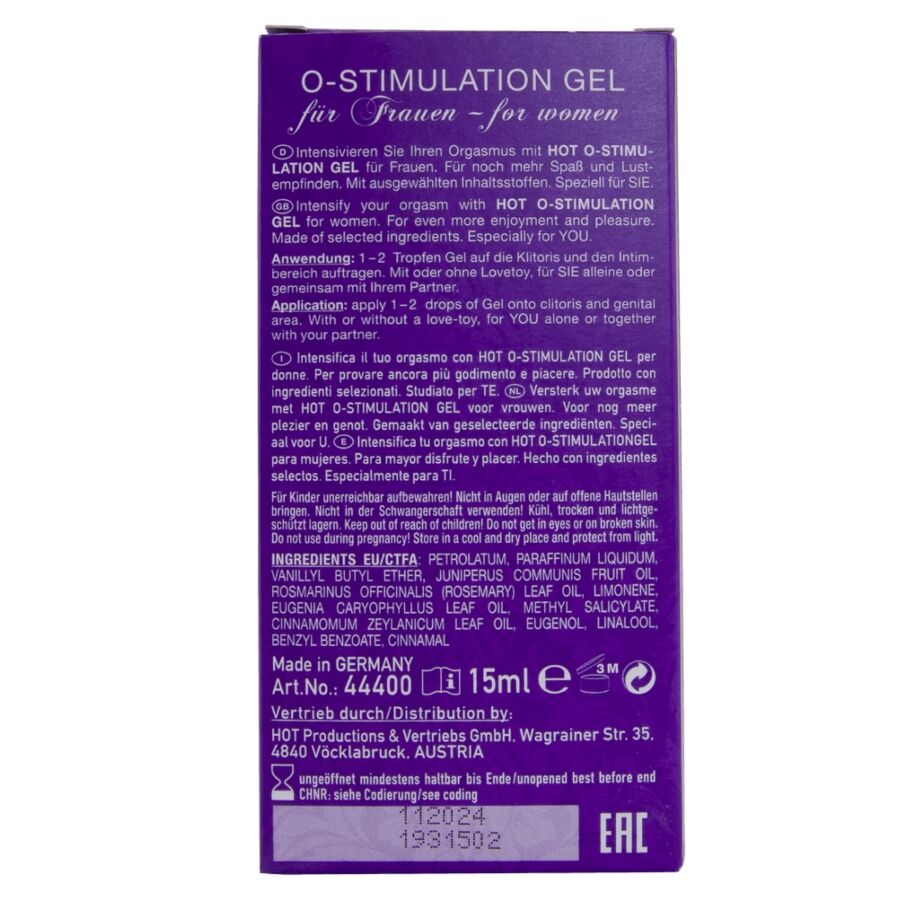 HOT - O-STIMULATION GEL FOR WOMEN 15 ML - Imagem de 5