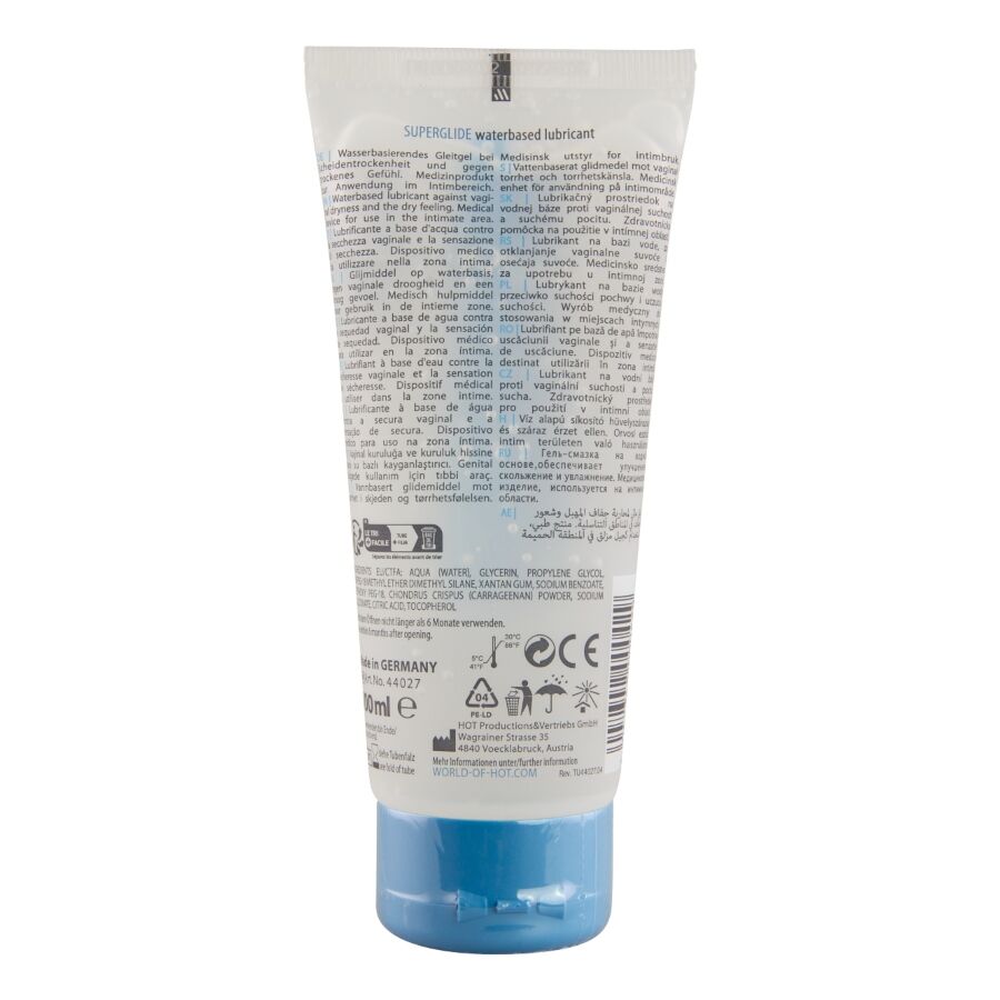 HOT - SUPERGLIDE LIQUID PLEASURE WATERBASED LUBRICANT 100 ML - Imagem de 2