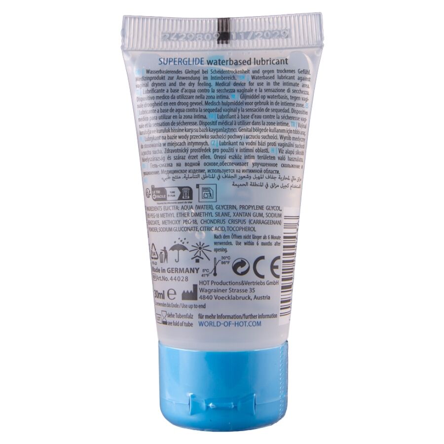 HOT - SUPERGLIDE LIQUID PLEASURE WATERBASED LUBRICANT 30 ML - Imagem de 2