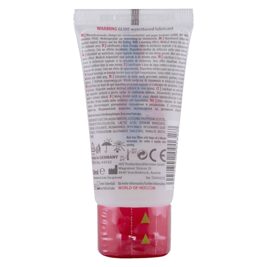 HOT - WARMING GLIDE LIQUID PLEASURE WATERBASED LUBRICANT 30 ML - Imagem de 2