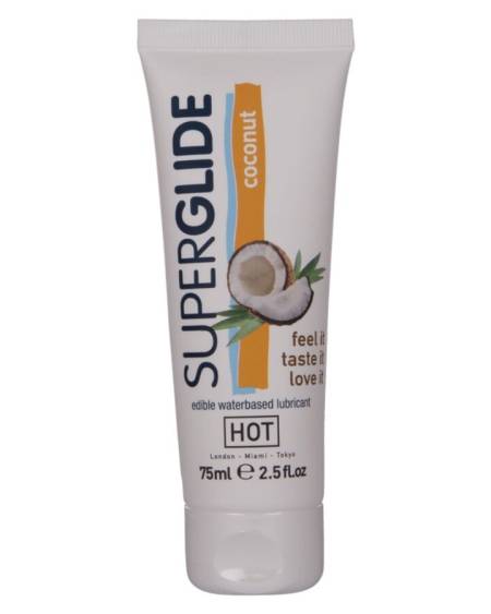 HOT - SUPERGLIDE EDIBLE LUBRICANT WATERBASED COCONUT 75 ML