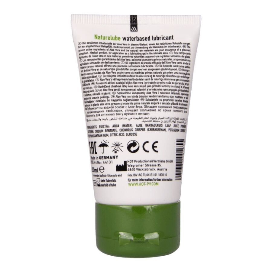 HOT - NATURE LUBE WATERBASED ALOE VERA 30 ML - Imagem de 2